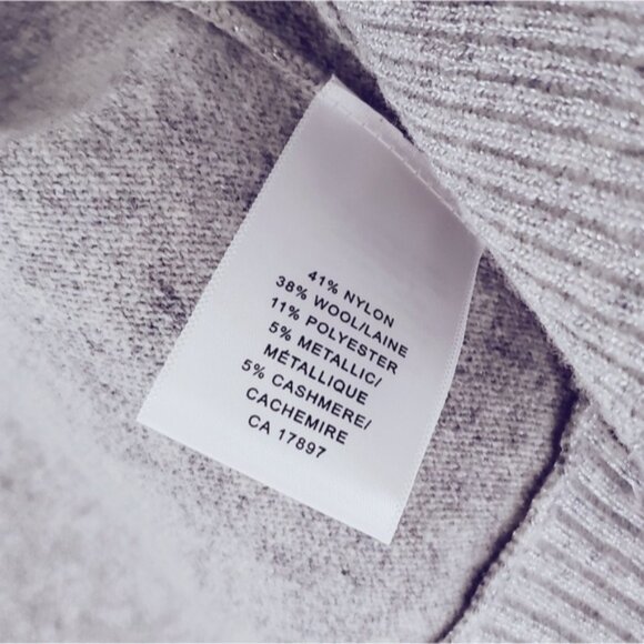 Vintage Y2K Banana Republic Italian Cashmere/Wool Open Cropped Curved Shrug - Picture 4 of 8